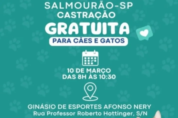  SALMOURÃO RECEBE CASTRAÇÃO GRATUITA PELO PROGRAMA PROPET