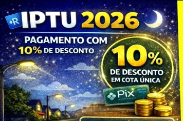 IPTU 2026: PAGAMENTO COM 10% DE DESCONTO EM COTA ÚNICA