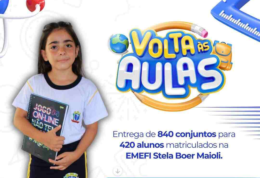 ENTREGA DE UNIFORMES ESCOLARES EM SALMOURÃO BENEFICIA 420 ALUNOS DA REDE MUNICIPAL