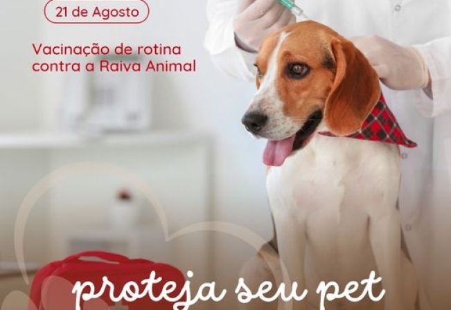 A Prefeitura de Salmourão, através da Secretaria Municipal de Saúde, comunica a toda população que na próxima segunda-feira (21), será continuada a atividade de vacinação de rotina contra a raiva animal