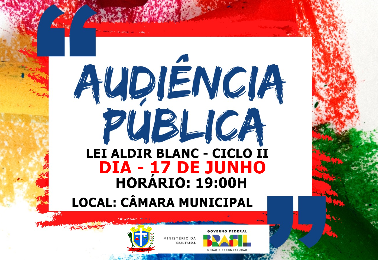 CONVOCAÇÃO – AUDIÊNCIA PÚBLICA CULTURAL